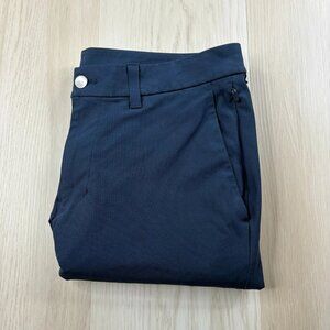 Lululemon Mens Blue Flat Front Straight Leg Commission Performance Pants Size 34